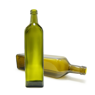 Hot sale square shape 1000ml oil olive glass bottle 