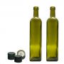 Wholesale dark green olive oil glass bottle 750 ml 