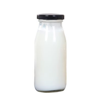 BPA Free Empty Custom Milk Bottle White Glass Juice Cup Jars 1 Liter with Caps 