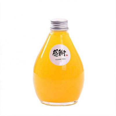 Unique Design Bulk Cute Creative 350ml 500ml Glass Juice Milk Tea bottle