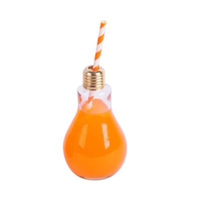 Clear Light Bulb Shaped Bottles Party Favors100ml/400ml/500ml Juice Water Beverage Bottle Drink Cup 