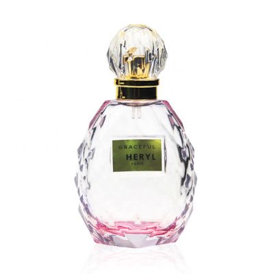 Luxury Style 100ml Oval Shaped Empty Clear Crimp Perfume Spray Bottle with Pump Atomizer 