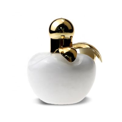 Apple Shaped Empty Custom 75ml Unique White Perfume Bottles 