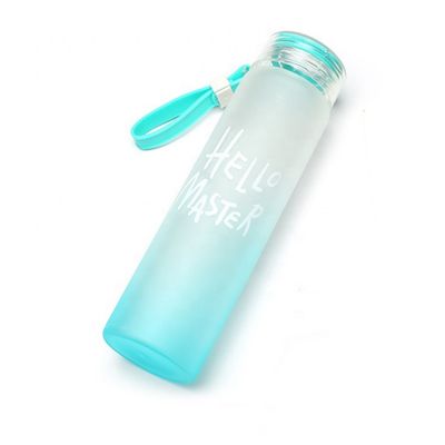 High quality empty 480ml colorful water outdoor glass bottle with plasric cap