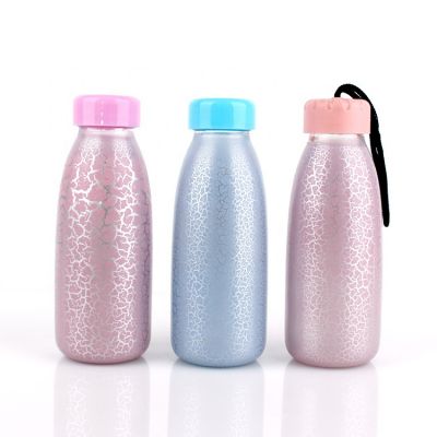 new fancy 350ml 12oz water glass bottle with plastic cap 