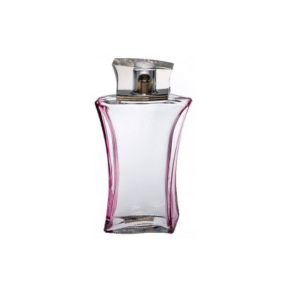 New shaped 100ml pink crystal glass perfume bottle 