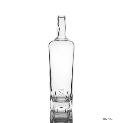 Factory Price Glass Bottle Packaging 750 ml Empty Crystal Bottle Vodka Bottle 