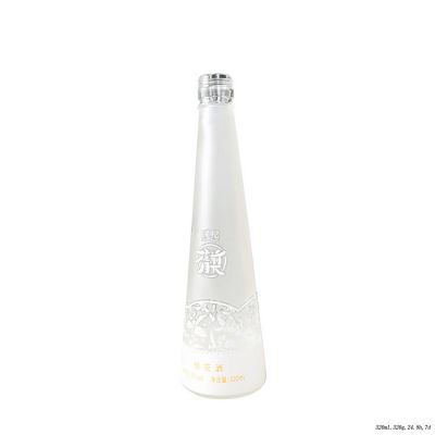 320ml Frost Glass Liquor Alcohol Bottle with Customized Logo 