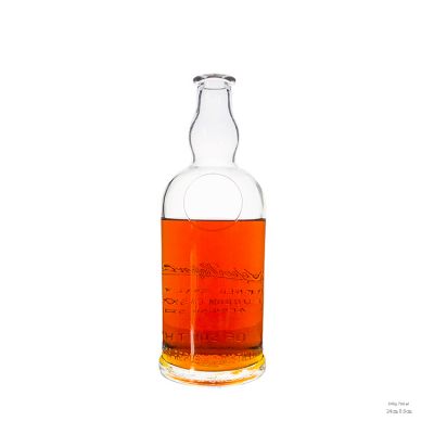 Crystal White 700ml Wholesale Glass Liquor Bottle Whisky Bottle 