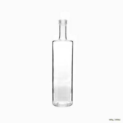 Factory Price 750ml Crystal Clear Glass Liquor Bottle with Cork 