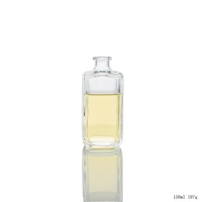 150ml Small Glass Bottle Square Mini Spirit Bottle with Cork 