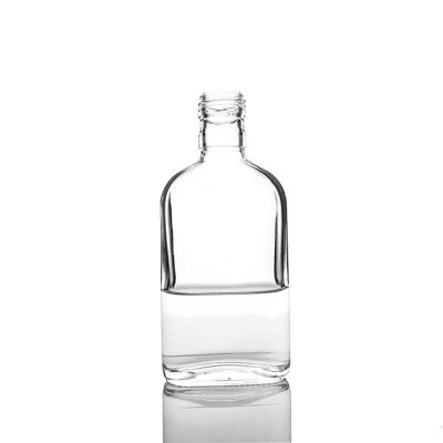 Cheap Price 200ml Small Flat Coffee Milk Glass Bottle for Spirit 