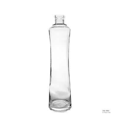 Super Flint 950ml Tall Vodka Liquor Glass Bottle with Cork Top 