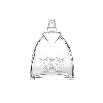 High Quality Custom Design Elegant Glass Brandy Bottle Glass Bottle 700ml