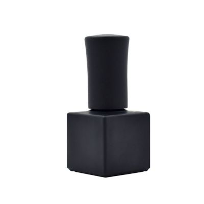 6ml square cube black coating glass nail polish bottle 