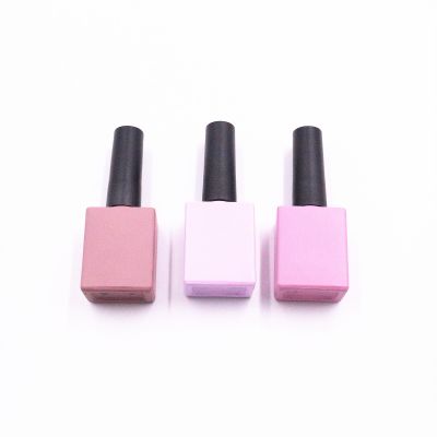 Factory direct sales high quality square nail polish bottle with brush + cover to provide silk screen