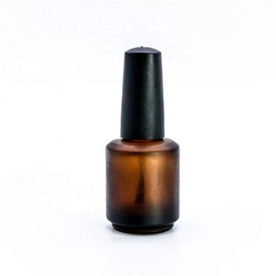 Wholesale amber glass empty nail polish bottle withbrush 