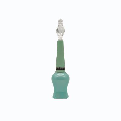 10ml unique shape bluish green nail polish bottles glass with Conical shape cap 