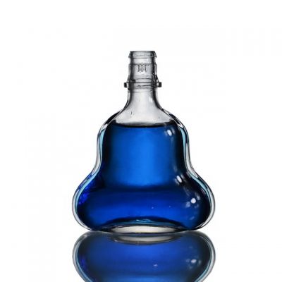 empty mini 135ml cognac whiskey brandy glass bottle with cork 