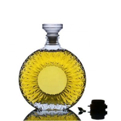 hot selling in stock 500ml glass bottles for Brandy XO with crown glass cap TOP quality SGS FDA standard glass XO bottle