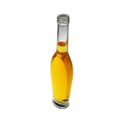 250ml 375ml Flat Shaped Vodka Glass Bottle Whisky With Screw Cap 