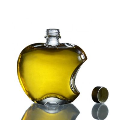 150ml mini whisky glass wine bottle apple shaped vodka with screw cap 