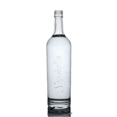 OEM custom printing premium taper tall exclusive delicate 750ml vodka liquor with cork or screw cap 