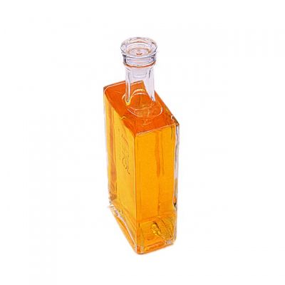 wholesale hot selling rectangle glass bottles crystal white glass bottle 