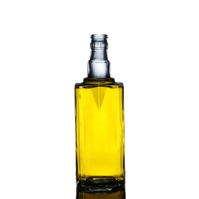 500ml high quality rectangle Gin bottle glass for liquor 