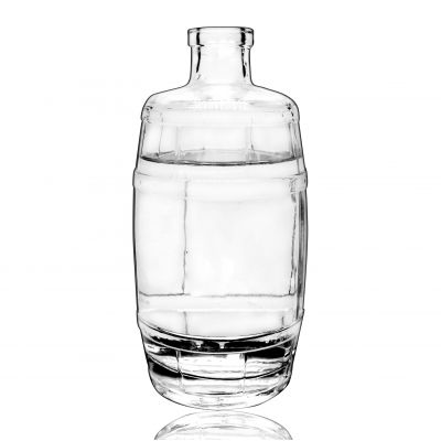 Flint crystal glass 500ml 750ml boston round glass bottle for vodka liquor 