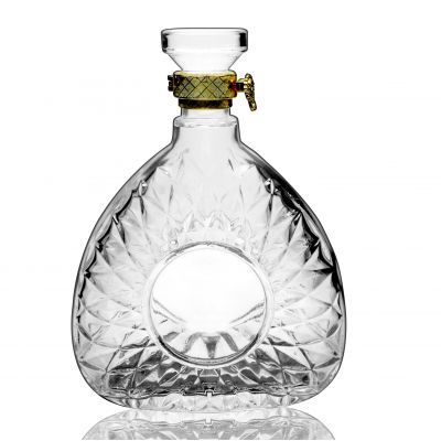 Best Quality 750ml Brandy Cork Finish Custom Made Eco Elegant Creative Glass Bottle Designs 