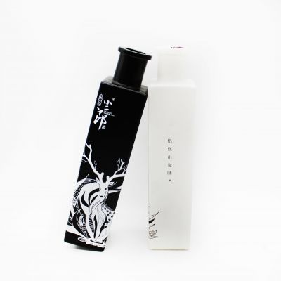 Spraying black 200ml cognized glass bottle decorative bottle 