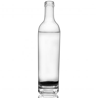 screen printing vodka bottle long neck whiskey bottle glass alcohol bottle with cork