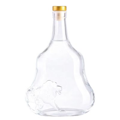 hot stamping 700ml 1000ml liquor brandy glass bottle