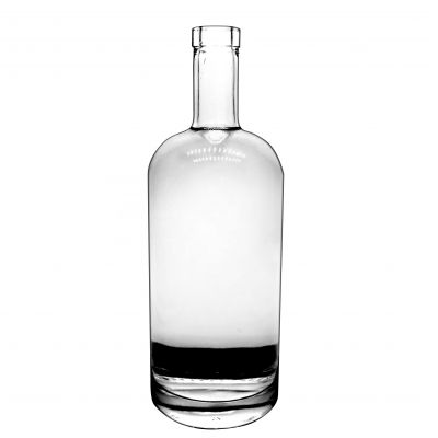 glass crystal white material 750 milliliter round bottle whiskey glass wine bottle vodka glass bottle