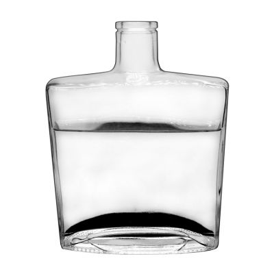 Square transparent high-end whisky vodka glass bottle 700ml 750ml 