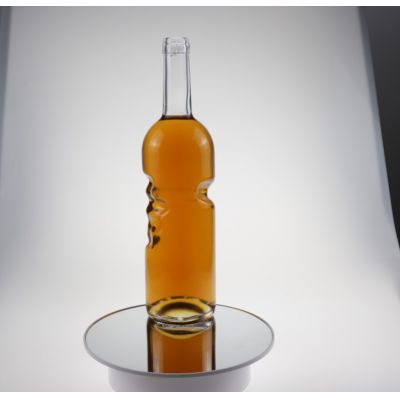 hot sale liquor spirit glass bottles with cap and cork Vodka whiskey Gin rum brandy glass bottle gift package 