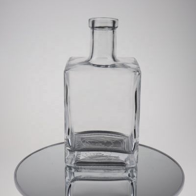 Empty Clear Square Glass 650ml perfume Glass bottles for Vodka 