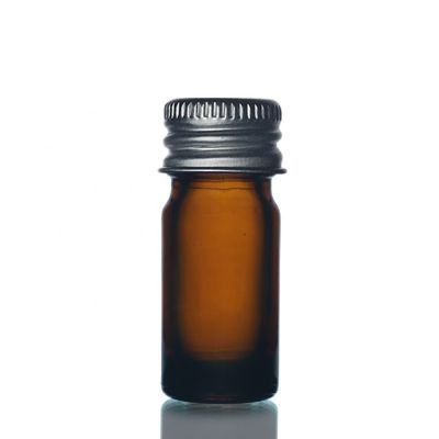 Custom 5ML Glass Essential Oil Cosmetic bottle frasco de vidrio ambar With metal Lid 