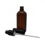 Custom 100ml round amber glass spray bottle packaging for essential oil 