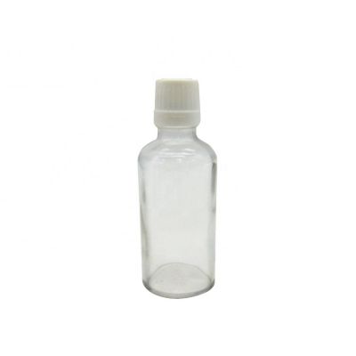 50ml 30ml 20ml Empty Round Clear Essential Oil Glass Bottles with Aluminum Lid 