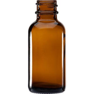 30ml/1OZ Amber Glass Boston Essential Oil Bottle Round Liquid Medicine Bottle Syrup Bottle