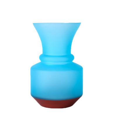 wholesale frosted colored glass vase European-style glass flower vase for wedding home decoration