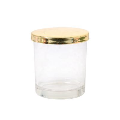 Wholesale crystal glass candle holder cylindrical glass candle jar for home wedding decor 