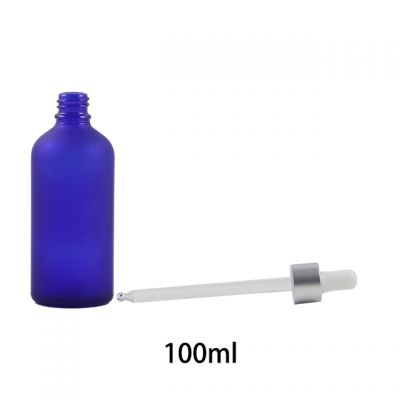 In stock 5ml/10ml/15ml/20ml/30ml/50ml/100ml cosmetic packaging frosted purple glass dropper bottles