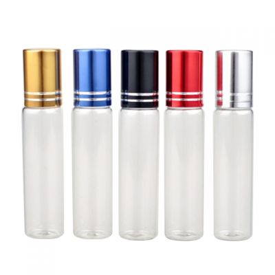 Fast shipping 10ml Thick Glass Essential Oil Roller Ball With Different Shiny Color Bottle