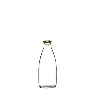In Stock Low Price Clear 250ml Coconut Water Milk tea Juice Glass Bottle