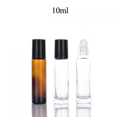 No MOQ 10ml amber/clear smooth roll on essential oil bottle 