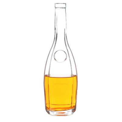 In stock free samples empty 750ml whisky glass bottle vodka flint glass bottle liquor with cork 