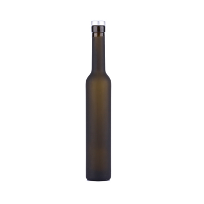 High grade 375ML frosted glass ice wine bottle with cork 